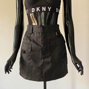 Black utility skirt